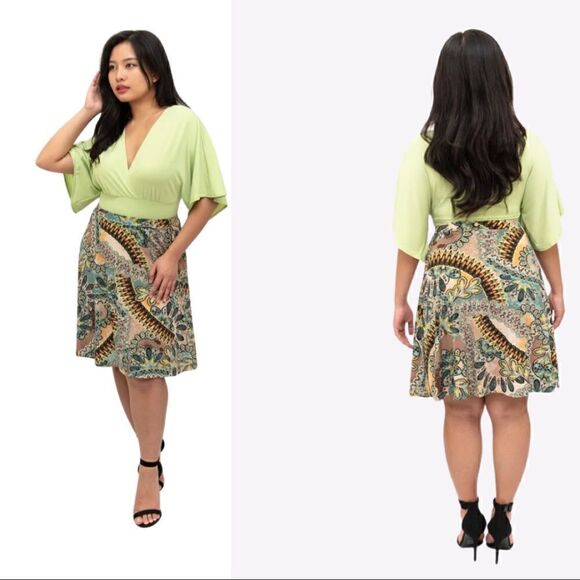 Jessica Paisley Design A Line Skirt Sz S - Picture 3 of 9